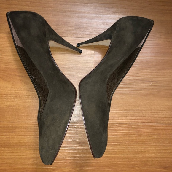Via spiga dark brown suede pumps heels Sz 6 - Picture 4 of 7